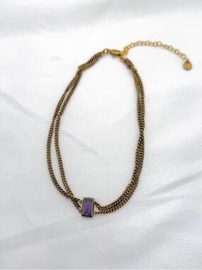 Chan Luu Amethyst Sterling Silver Necklace Bohemian Boho Style